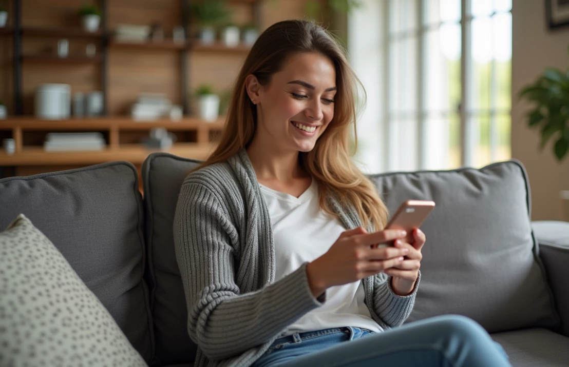 Vrouw vult een online betaalde enquête in via Mobrog en hoopt zo extra geld te verdienen met het invullen van enquêtes.